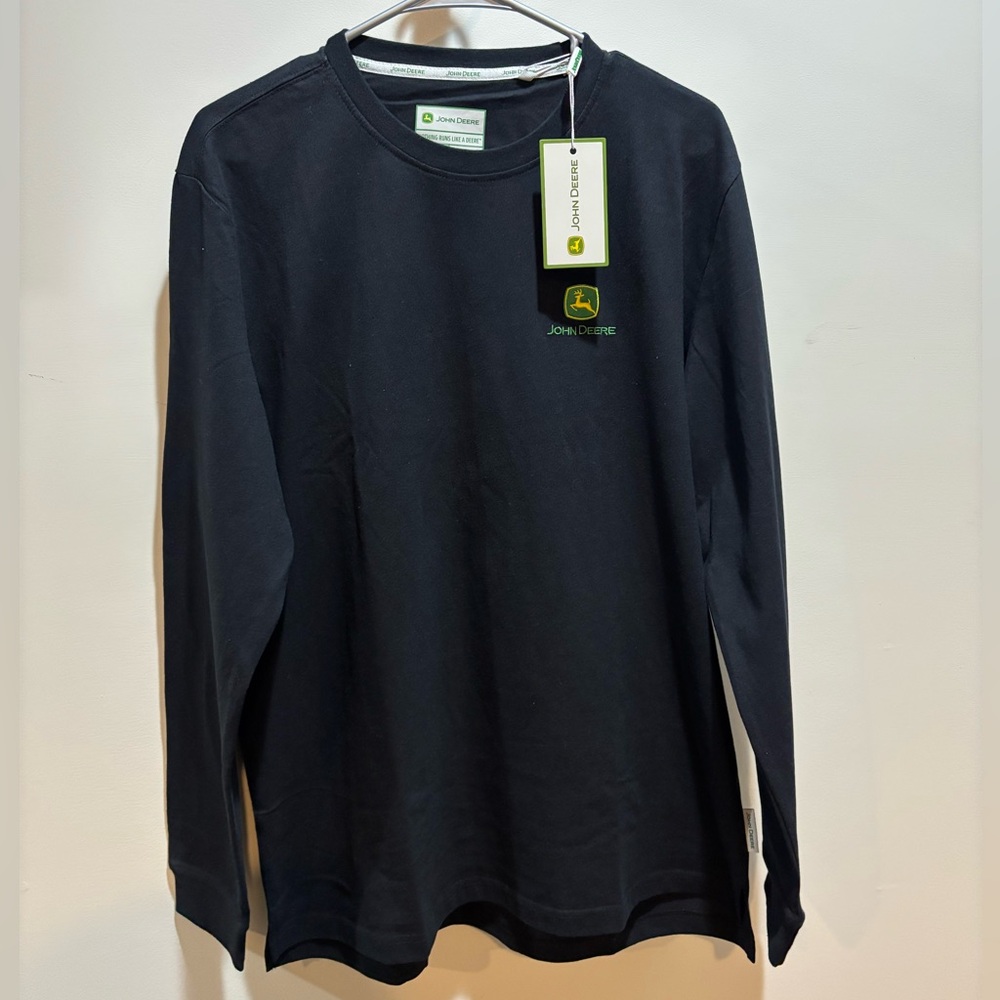 John Deere Black Long Sleeve Men's Tee